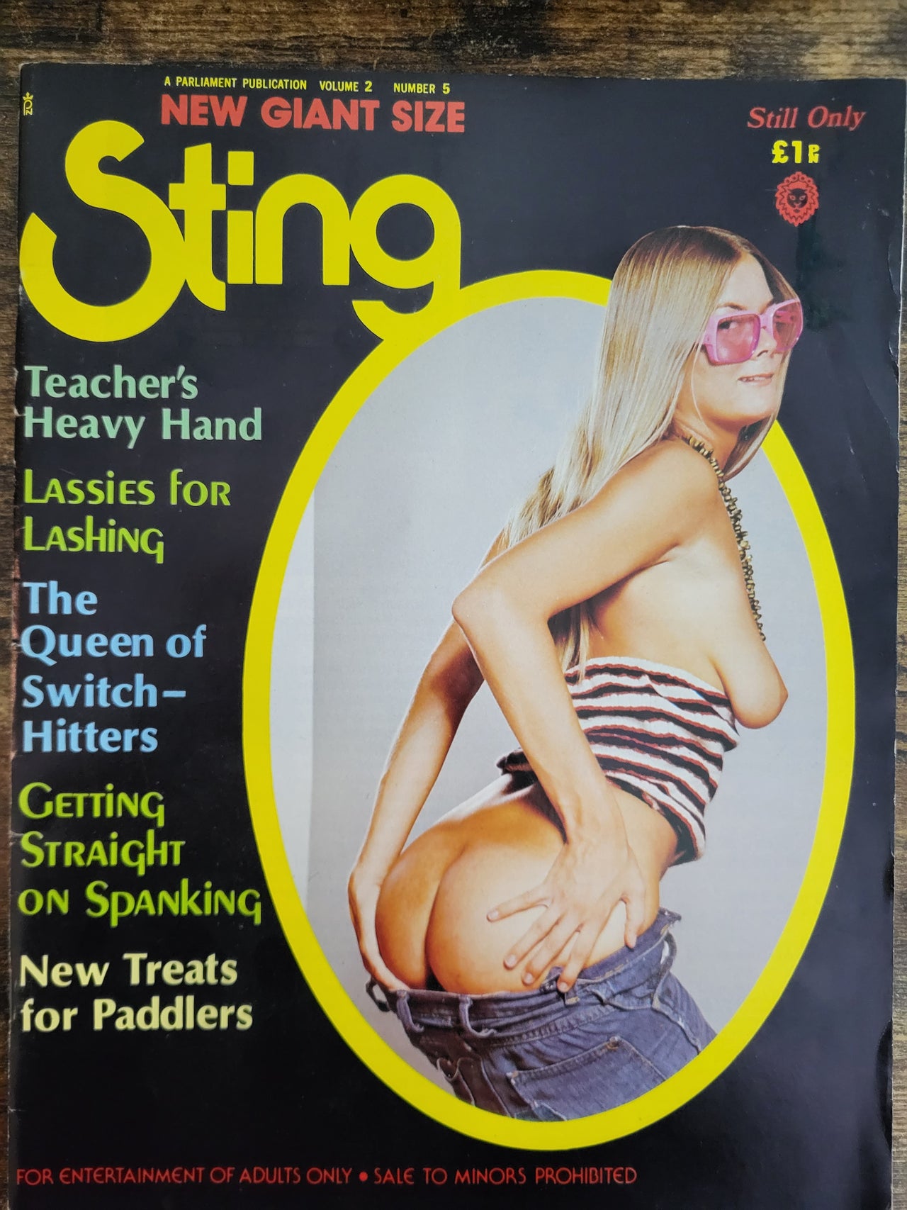 Sting Magazine Vol 2 No 5.. 1970's US Spanking Magazine