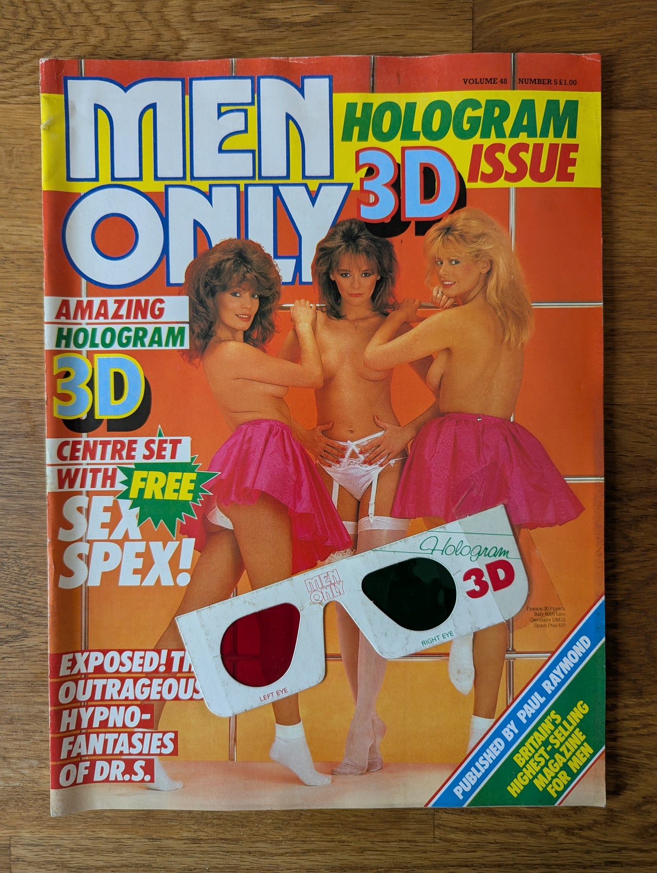 Men Only Magazine Vol 48 No 5 ... Hologram Issue - Includes Free Spex