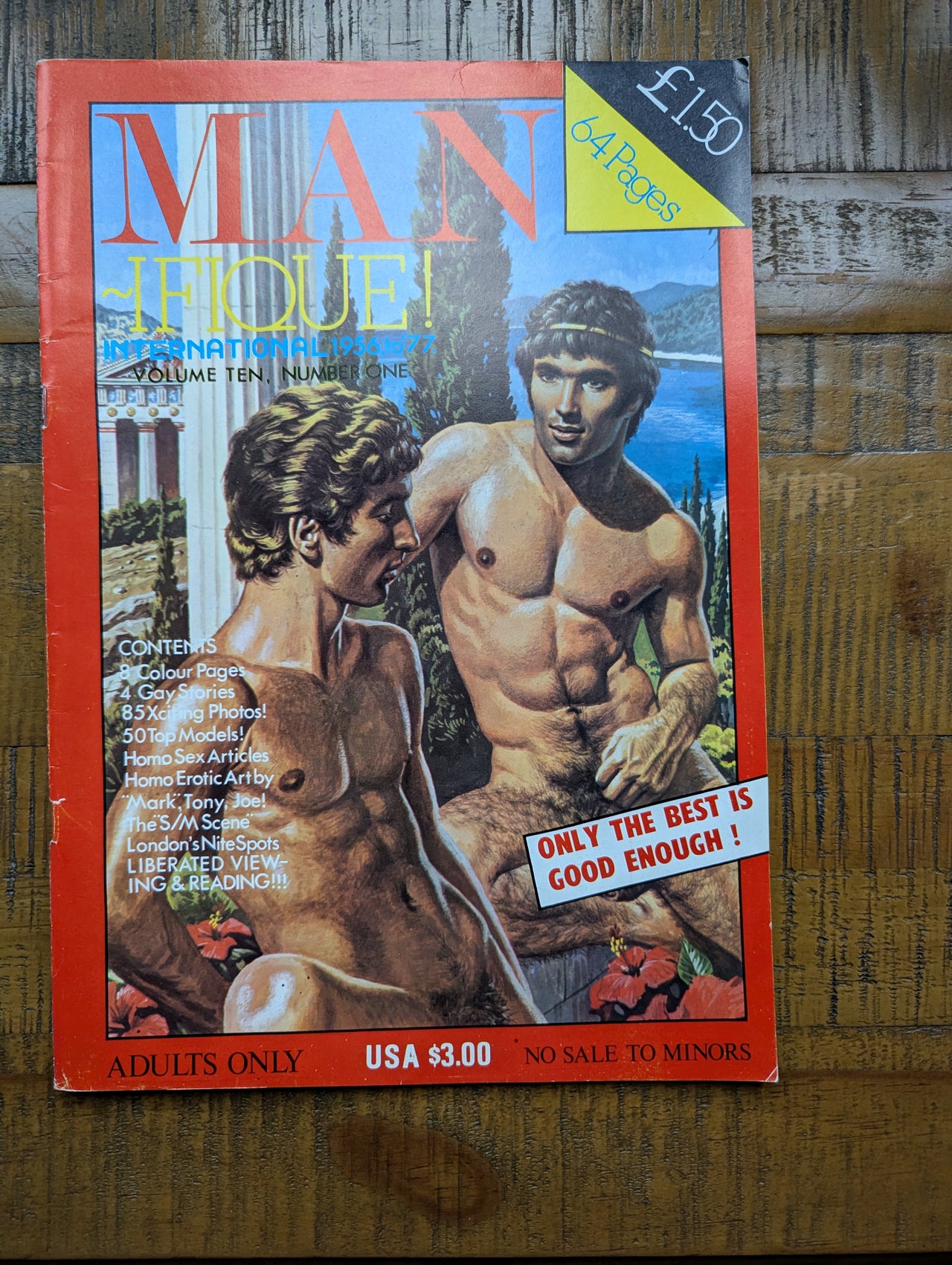 Man-ifique US Vintage Gay Magazine Vol 10 No 1 - 1977 - in the words of the publisher 'a unique publication'