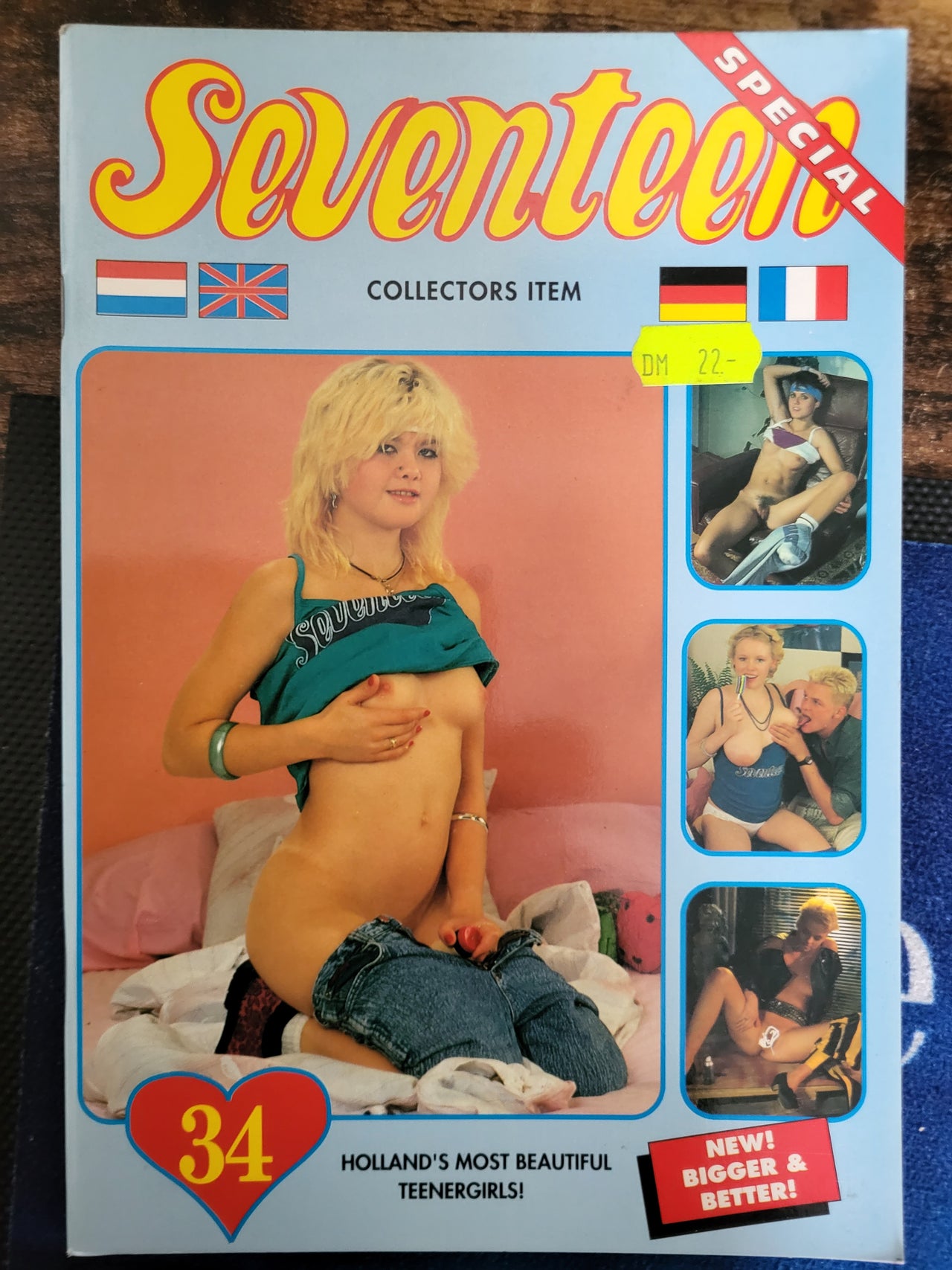 Seventeen Magazine No 34 Small Format.. 1991 Dutch Hardcore Teen Magazine