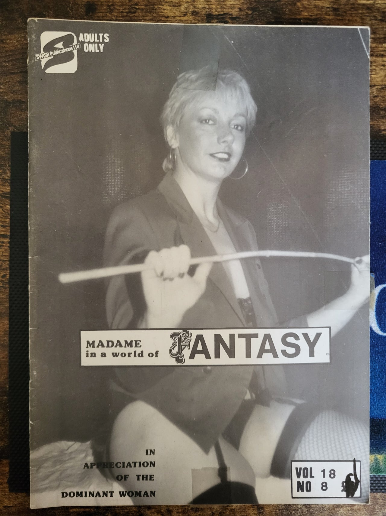 Madame In A World Of Fantasy Magazine Vol 18 No 8.. Vintage UK Female Domination Magazine