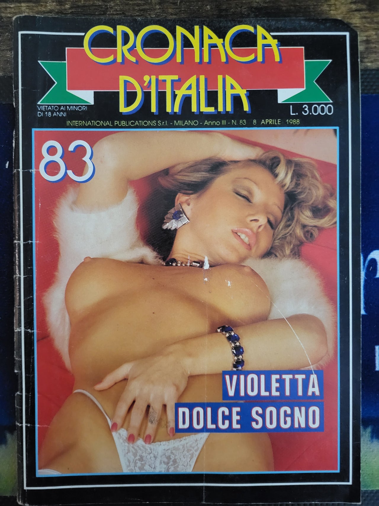 Cronaca D'Italia Magazine No 83 April 1988 Small Format.. Italian Hardcore Magazine