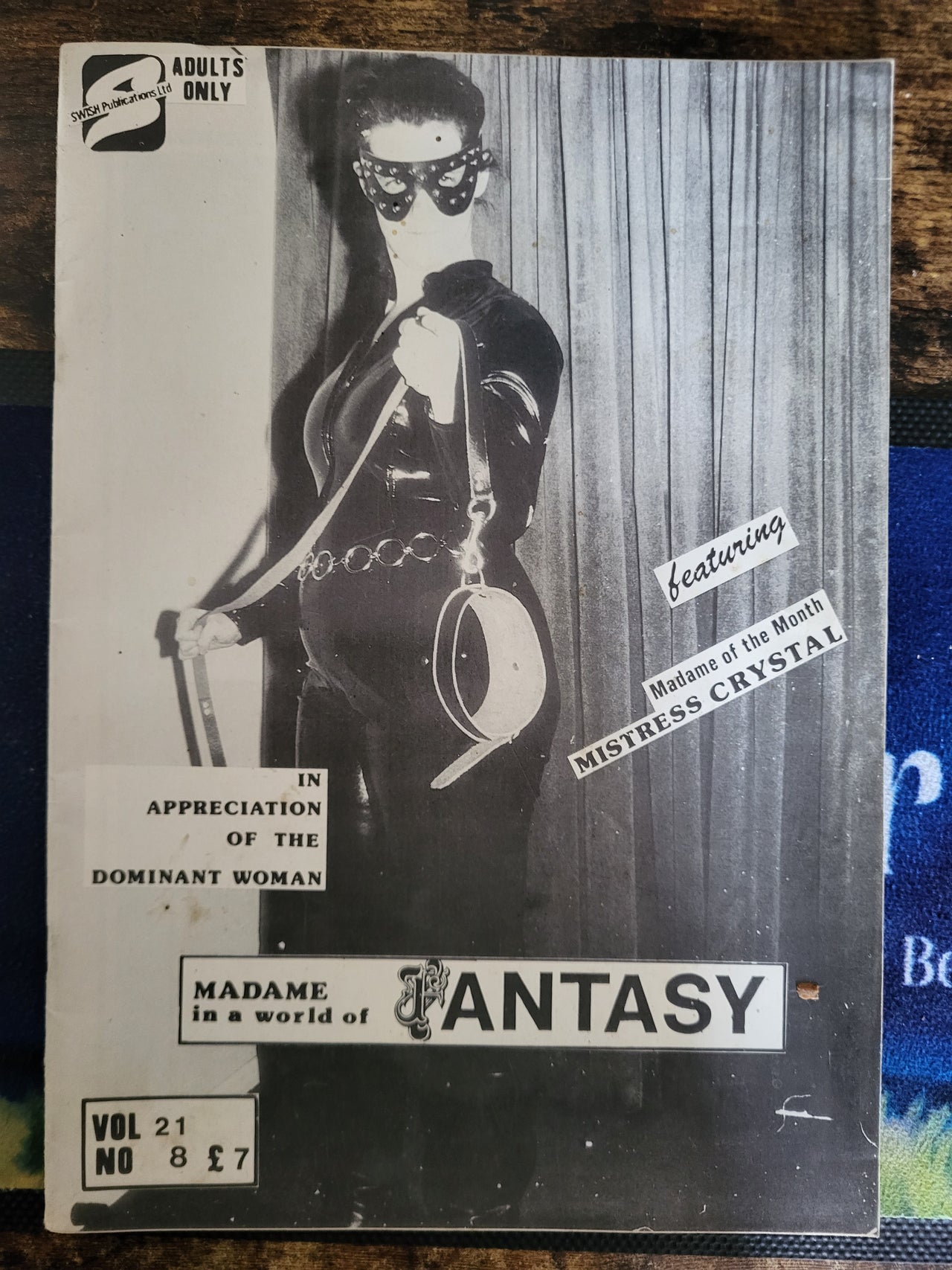 Madame In A World Of Fantasy Magazine Vol 21 No 8.. Vintage UK Female Domination Magazine