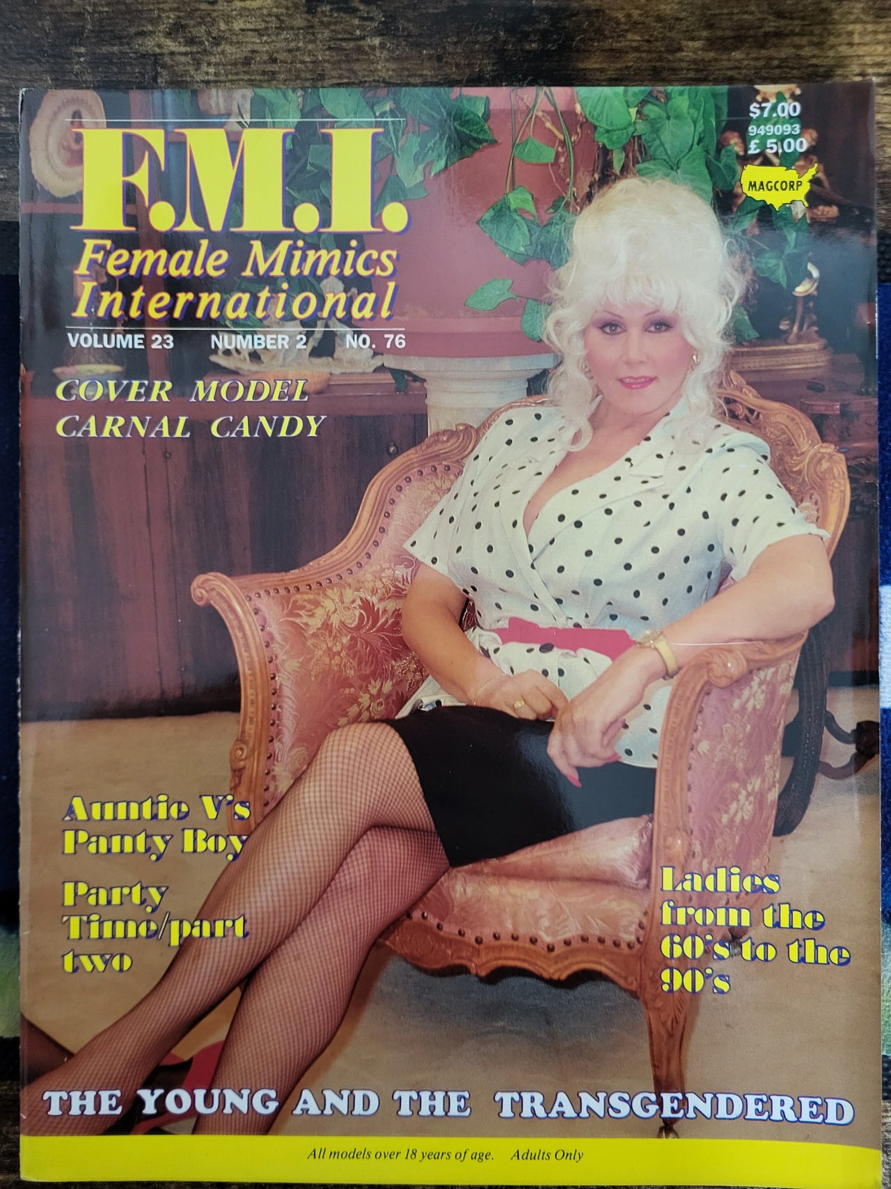 F.M.I Female Mimics International Magazine Vol 23 No 2.. 1993 US Female Impersonator And Tranny Magazine