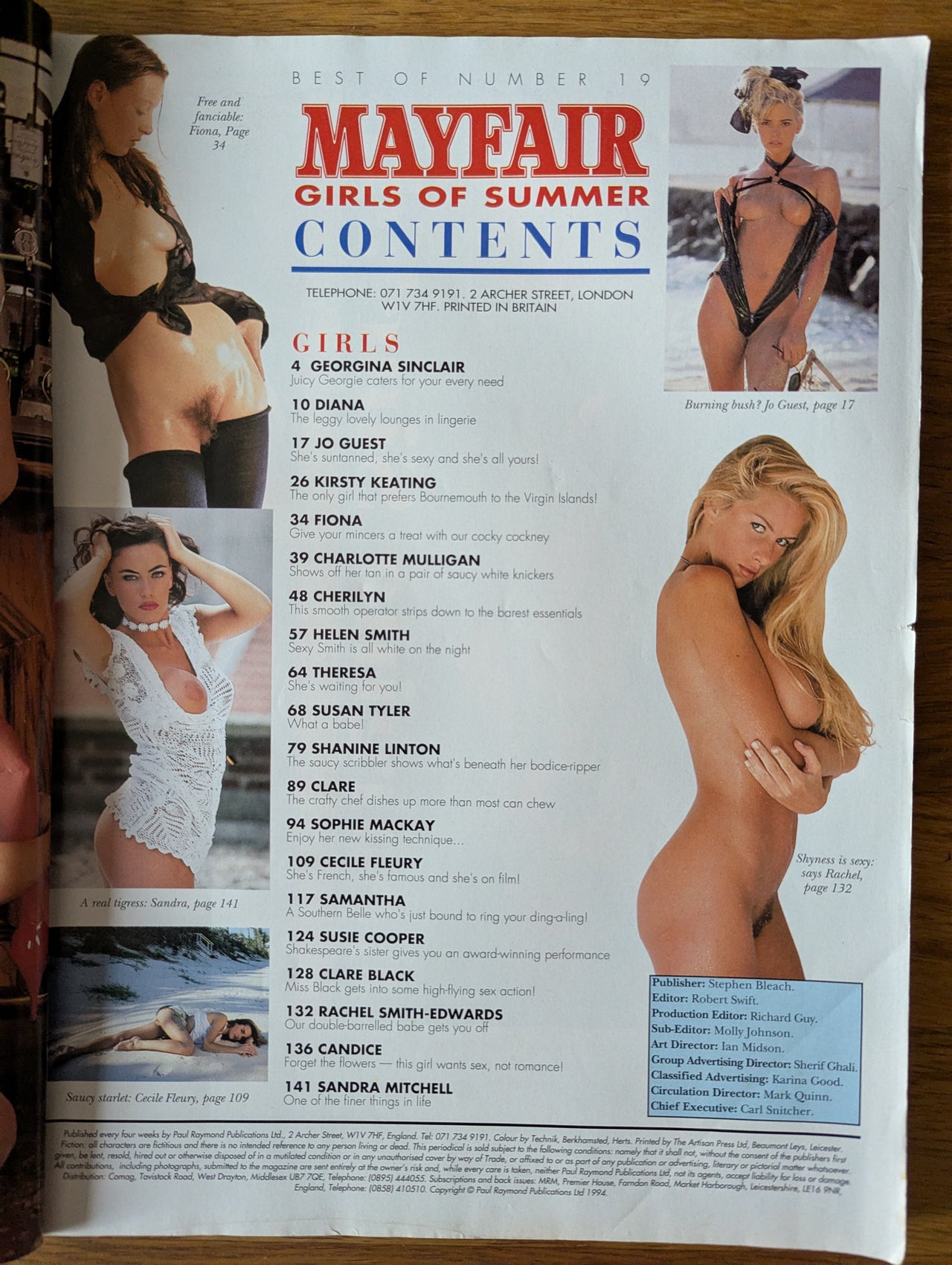 Mayfair The Best Of Girls Of Summer Magazine No 19