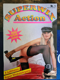 Superwix Action Magazine No 1 Small Format.. 1995 German Hardcore Dildo, Incertion And Wanking Magazine.. very Odd !