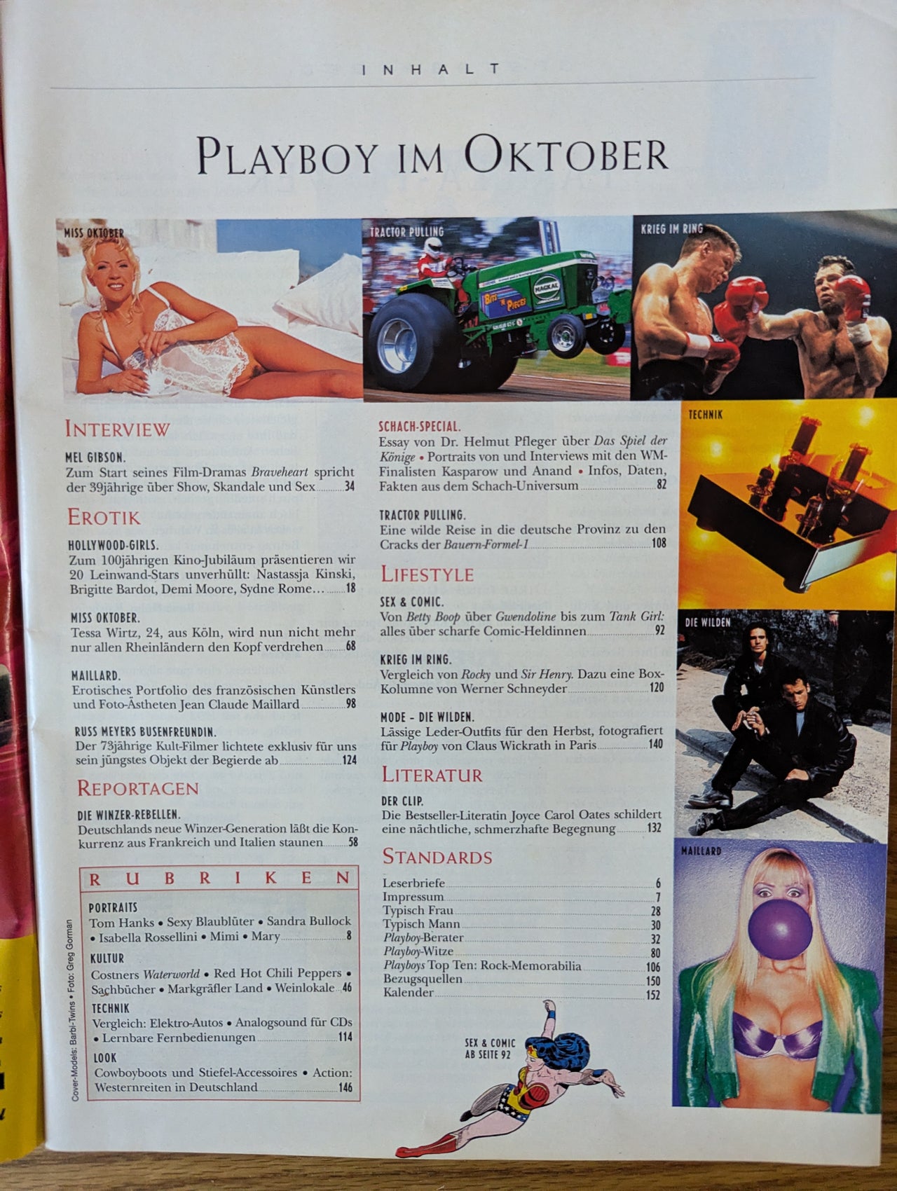 Playboy Magazine Oktober 1995 German Edition
