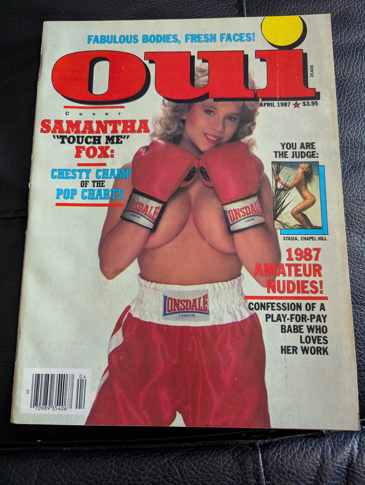 Oui Magazine April 1987 ... Featuring Sam Fox