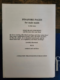 Pinafore Pages For Male Maids Magazine Small Format.. A Halcyon Publication.. Stories, Contacts, Adverts Etc.. All About Blokes Wearing Women's Underwear