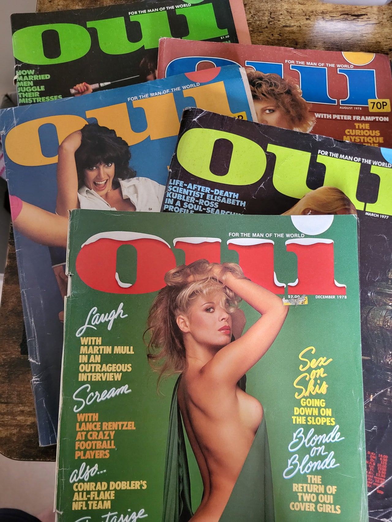 Oui Magazines × 5.. Damaged